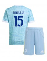 Juventus Pierre Kalulu #15 Vieraspaita Lasten 2025-26 Lyhythihainen (+ shortsit)